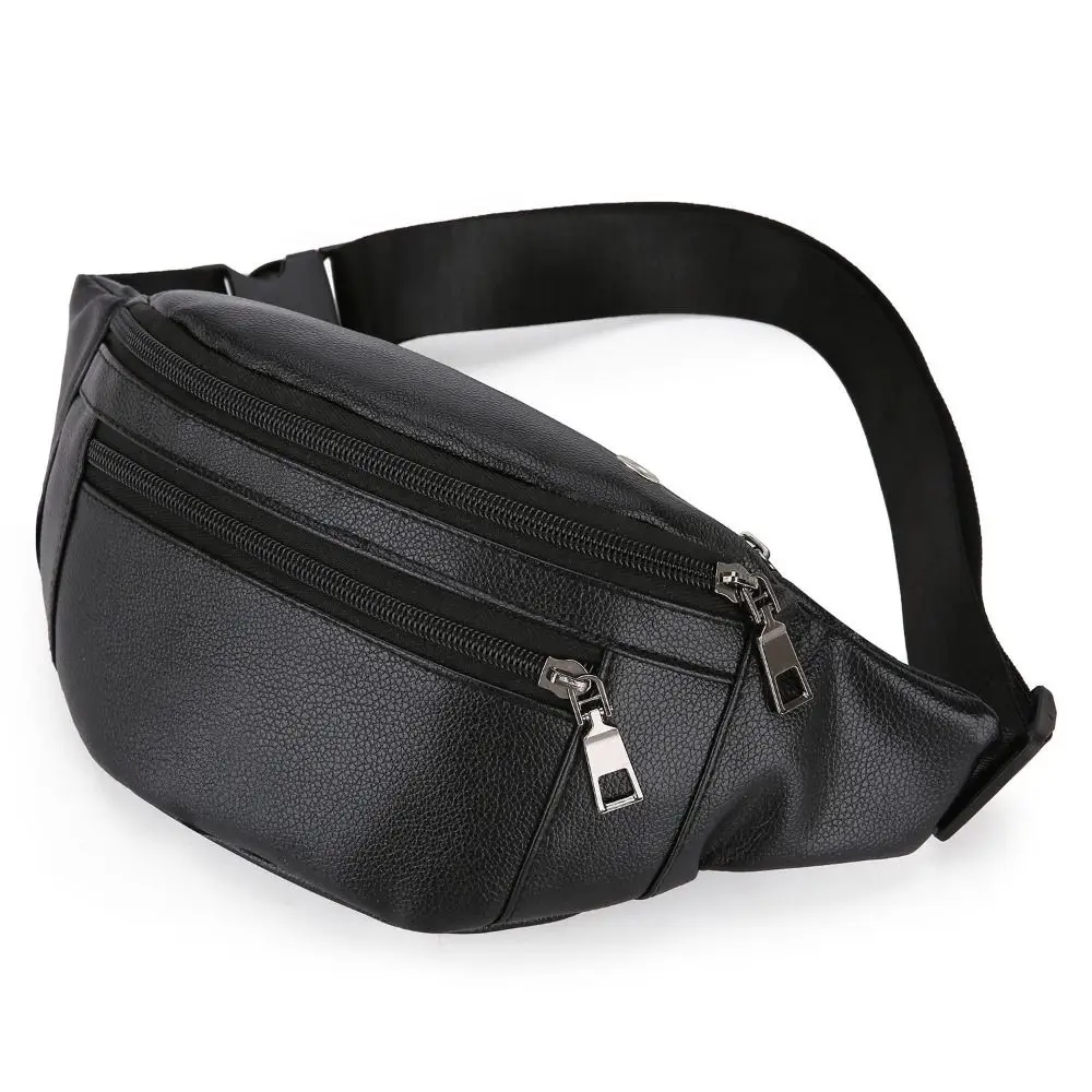 Leather Wallet Men - Borsa a Tracolla Multifunzionale per Contanti,